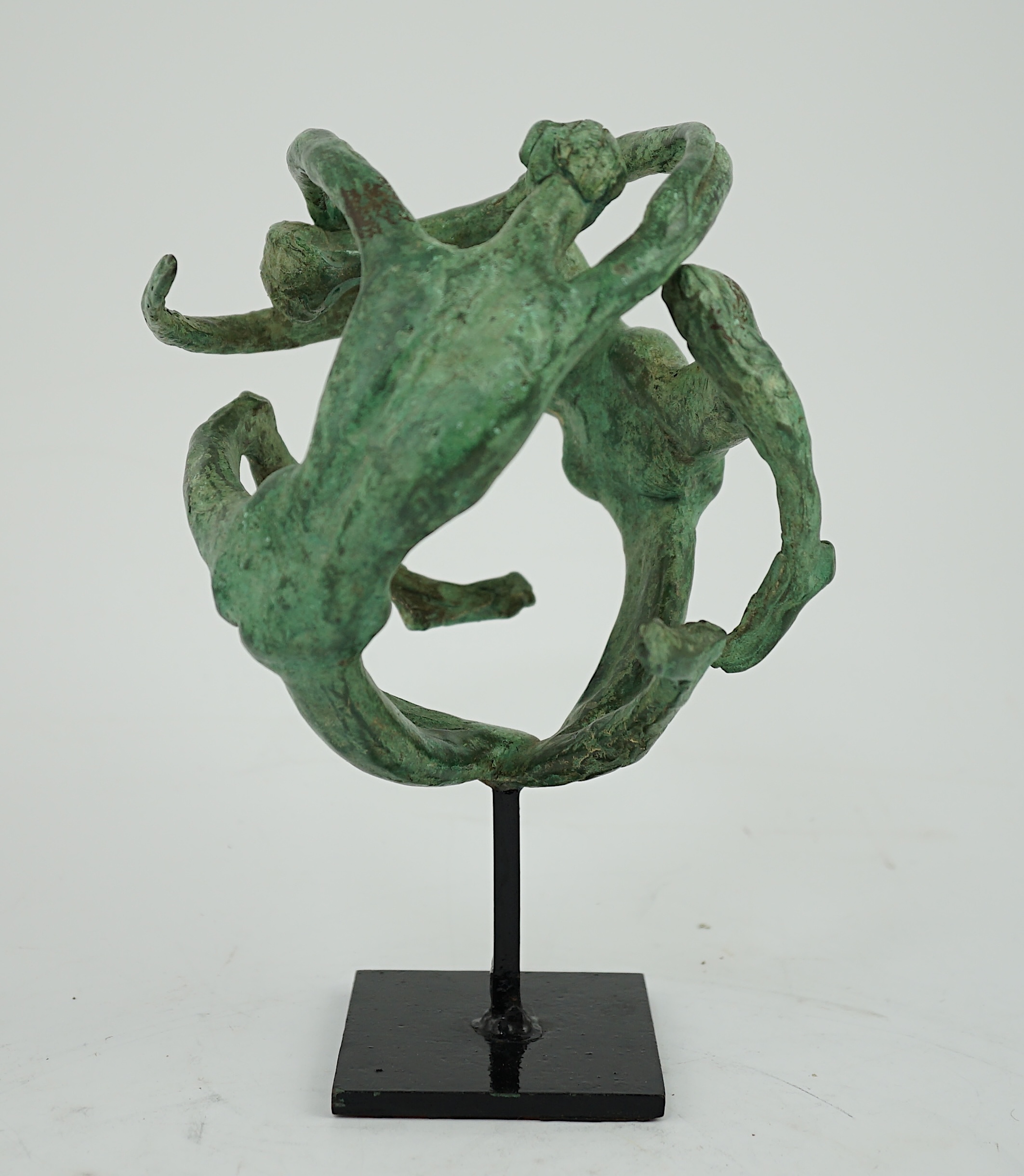 David Wynne (1926-2014). A bronze maquette, 'Dancing Nudes'